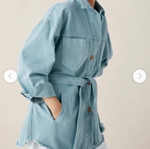 Zara Belted Blue Denim jacket